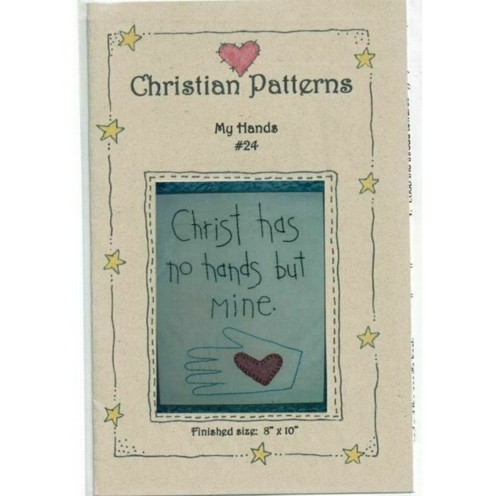 Stitching Sewing Pattern My Hands 8" x 8" Needlepoint